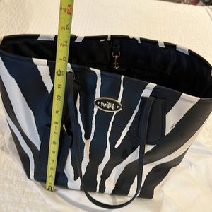 Animal print coach tote.